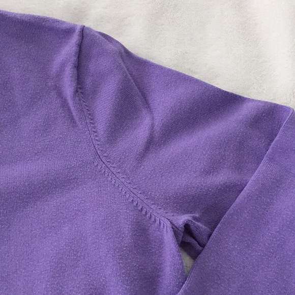 Lands’ End lavender cotton/nylon knit cardigan size XS - Picture 5 of 6